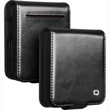 Шкіряний чохол QIALINO Classic Case (FF) для Samsung Galaxy Flip 8 - Black: фото 1 з 12