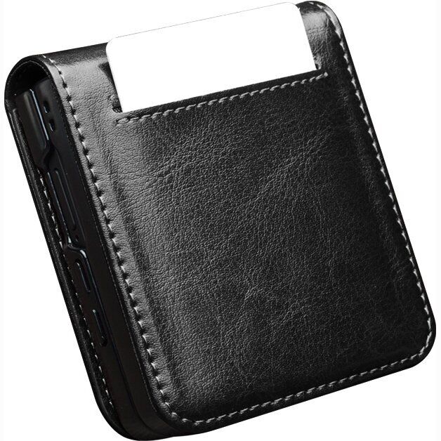 Шкіряний чохол QIALINO Classic Case (FF) для Samsung Galaxy Flip 8 - Black (423523B) Шкіряний чохол QIALINO Classic Case (FF) для Samsung Galaxy Flip 8 - Black: фото 3 з 12