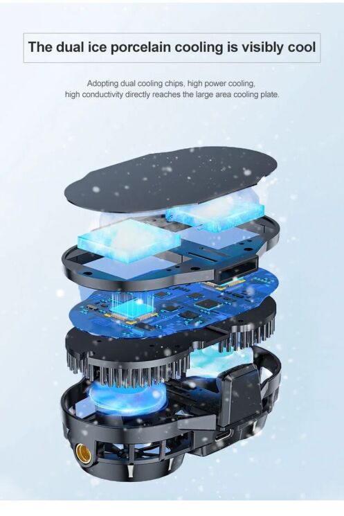Кулер-вентилятор для смартфона Deexe X53 - Black: фото 10 из 15