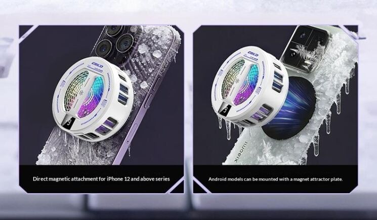 Кулер-вентилятор для смартфона Reframe K36 Gaming Cooler - Black (222141B) Кулер-вентилятор для смартфона Reframe K36 Gaming Cooler - Black: фото 2 из 10