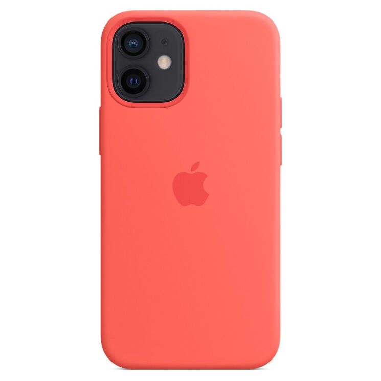 Оригинальный чехол MagSafe Silicone Case для Apple iPhone 12 mini (MHKP3ZE/A) - Pink Citrus: фото 5 из 6