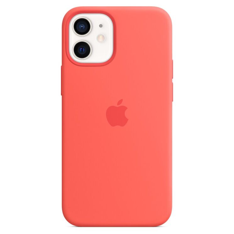 Оригинальный чехол MagSafe Silicone Case для Apple iPhone 12 mini (MHKP3ZE/A) - Pink Citrus: фото 4 из 6