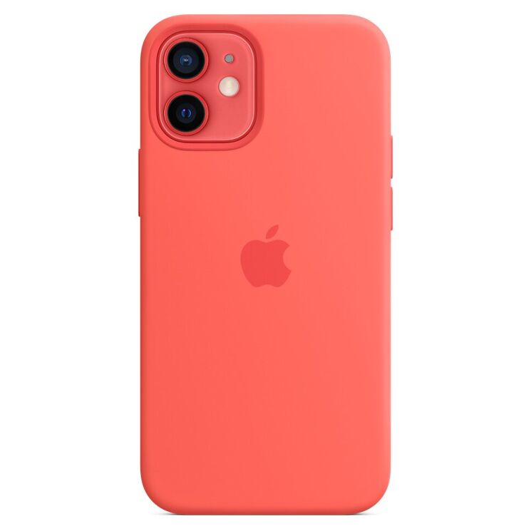 Оригинальный чехол MagSafe Silicone Case для Apple iPhone 12 mini (MHKP3ZE/A) - Pink Citrus: фото 3 из 6