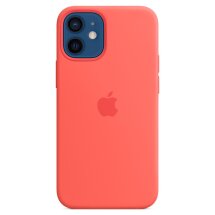 Оригинальный чехол MagSafe Silicone Case для Apple iPhone 12 mini (MHKP3ZE/A) - Pink Citrus: фото 1 из 6