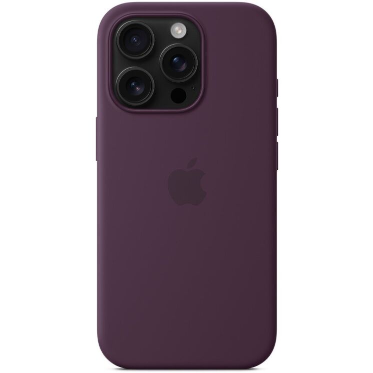 Оригинальный чехол Silicone Case with MagSafe для Apple iPhone 16 Pro (MYYM3) - Plum: фото 2 из 5