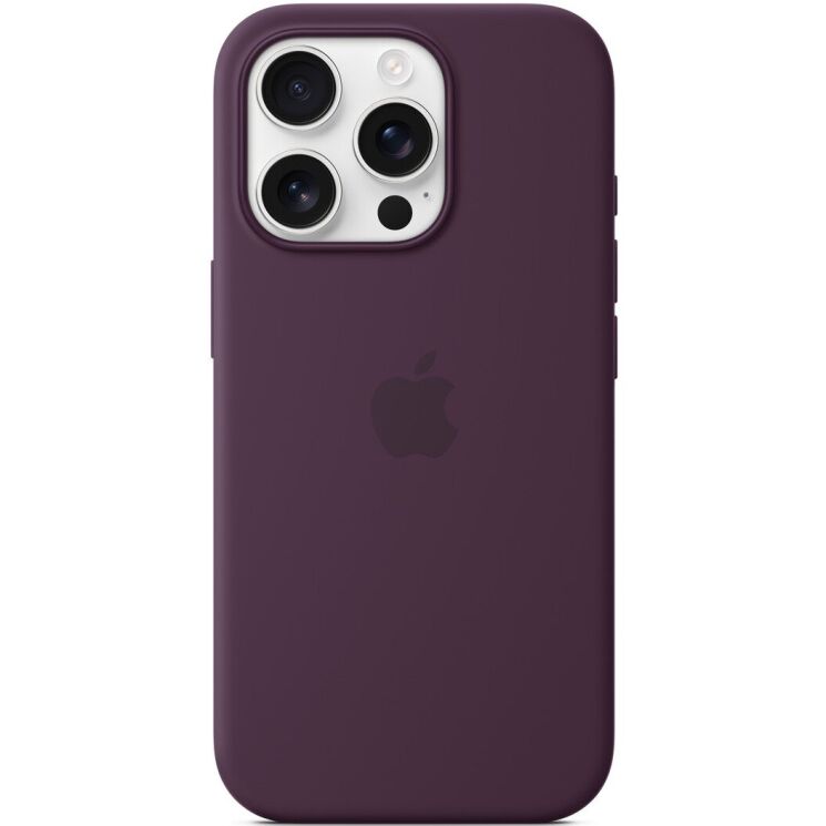 Оригинальный чехол Silicone Case with MagSafe для Apple iPhone 16 Pro (MYYM3) - Plum: фото 3 из 5