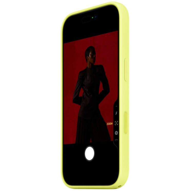 Оригинальный чехол Silicone Case with MagSafe для iPhone 17 Pro (MGFF4) - Neon Yellow: фото 4 из 4