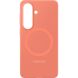 Оригинальный силиконовый чехол Silicone Magnet для Samsung Galaxy S26 (S942) EF-ES942COEGWW - Coralred (404281O). Фото 4 из 5