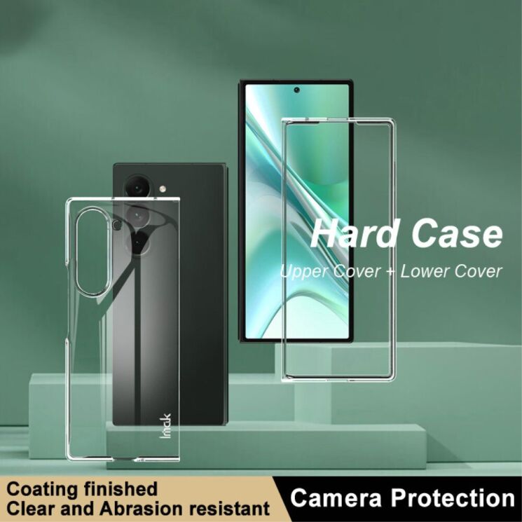 Пластиковый чехол IMAK Crystal II Pro для Samsung Galaxy Fold 6 - Transparent: фото 4 из 11