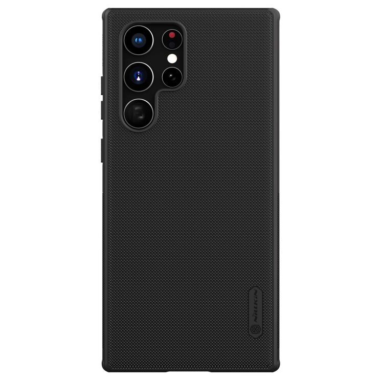 Пластиковый чехол NILLKIN Frosted Shield для Samsung Galaxy S22 Ultra - Black: фото 1 из 17
