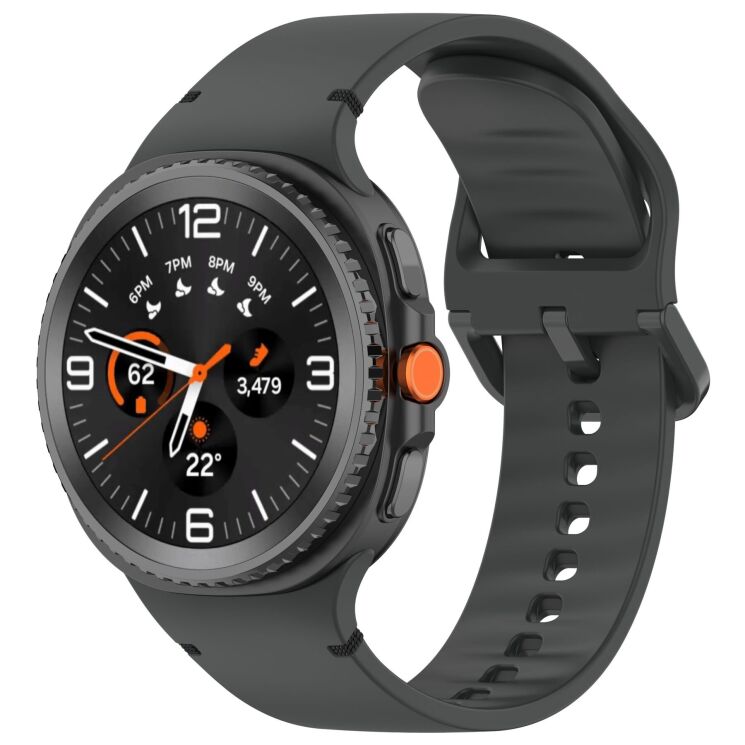 Ремінець ArmorStandart Soft Silicone (S/M) для Samsung Galaxy Watch 8 (40/44mm) / 8 Classic - Dark Grey: фото 1 з 6