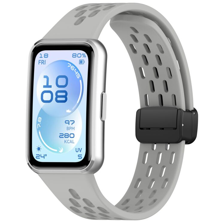 Ремешок Deexe Astra Strap для Huawei Band 11 Pro / Band 11 - Grey: фото 2 из 6