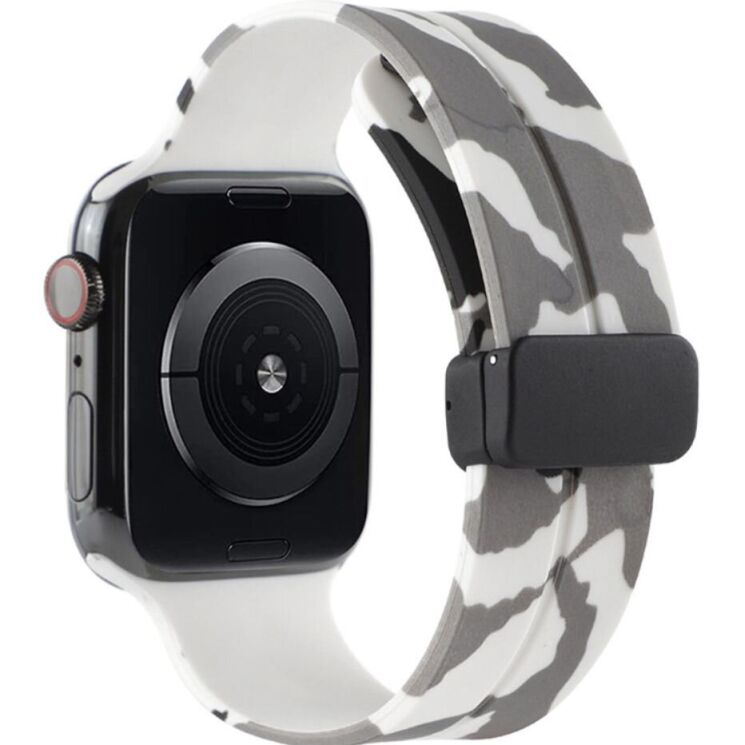 Ремінець Deexe Camo Silicone для Apple Watch 46 / 45 / 44 / SE 44 / 42 (Series 1-3) / Ultra / Ultra 2 - White: фото 1 з 7