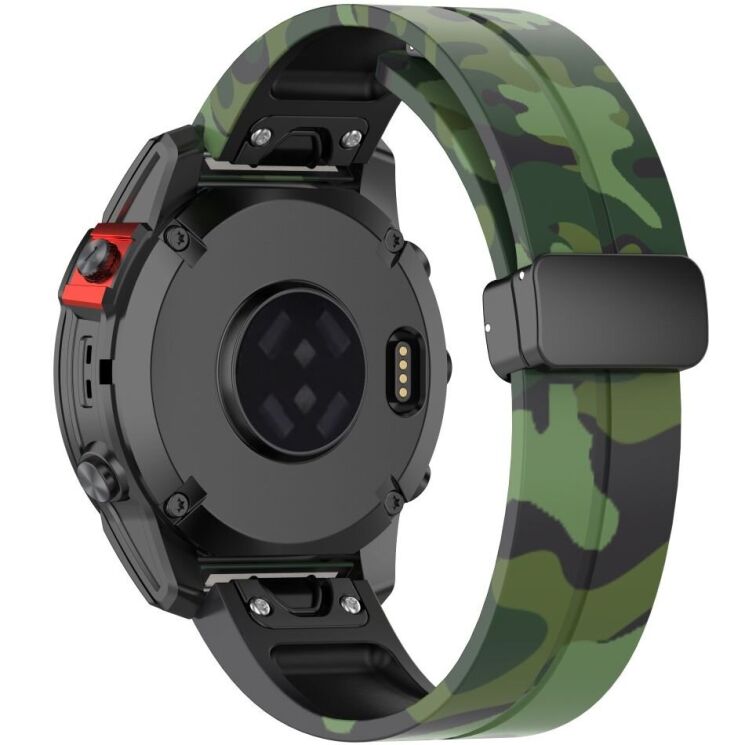 Ремешок Deexe Camo Silicone для часов с шириной крепления 22мм - Green: фото 2 из 10