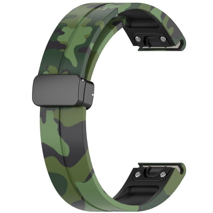 Ремешок Deexe Camo Silicone для часов с шириной крепления 22мм - Green: фото 3 из 10