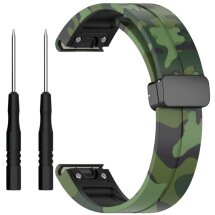 Ремешок Deexe Camo Silicone для часов с шириной крепления 22мм - Green: фото 1 из 10