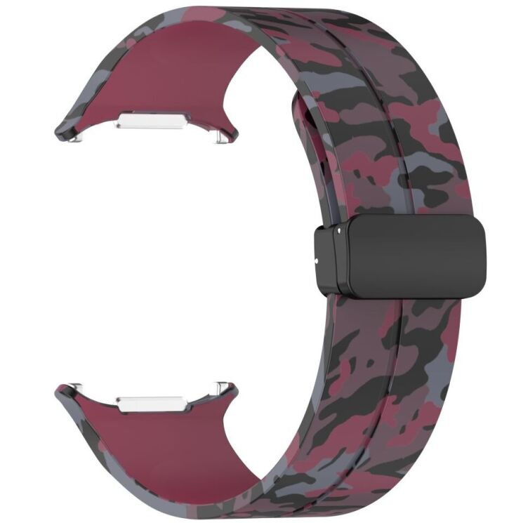 Ремешок Deexe Camouflage Pattern для Samsung Galaxy Watch Ultra (47mm) - Wine Red: фото 2 из 6