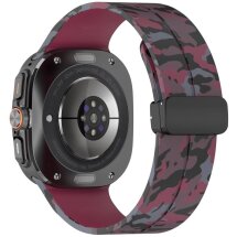 Ремешок Deexe Camouflage Pattern для Samsung Galaxy Watch Ultra (47mm) - Wine Red: фото 1 из 6
