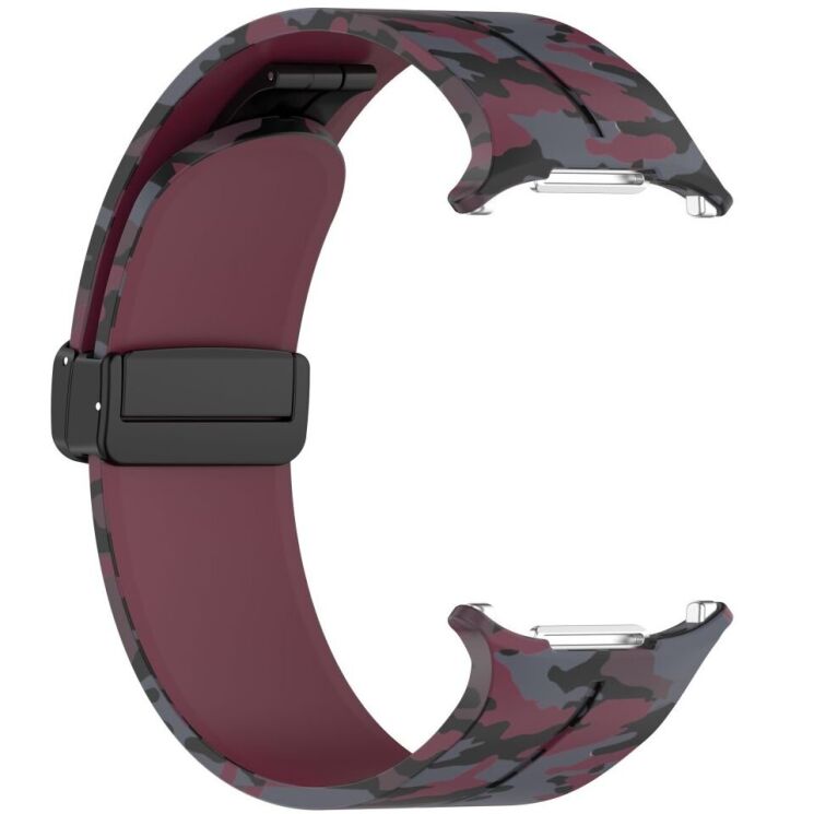 Ремешок Deexe Camouflage Pattern для Samsung Galaxy Watch Ultra (47mm) - Wine Red: фото 3 из 6