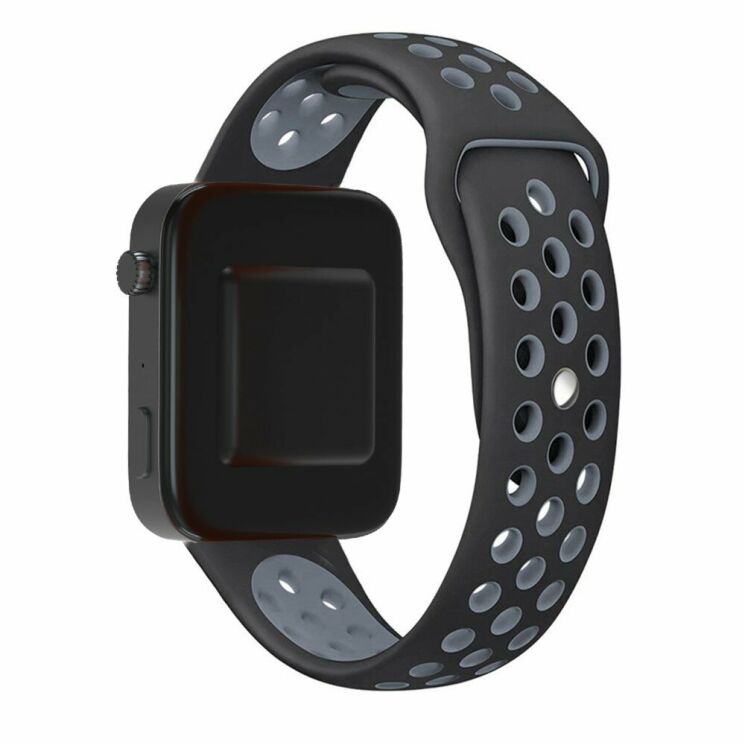 Ремешок Deexe Dot Color для Xiaomi Mi Watch (Chinese) - Black/Grey: фото 2 из 2
