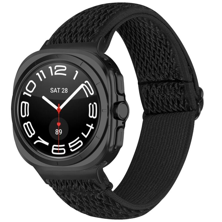 Ремешок Deexe Knitted Strap для Samsung Galaxy Watch Ultra (2025) - Black: фото 2 из 6