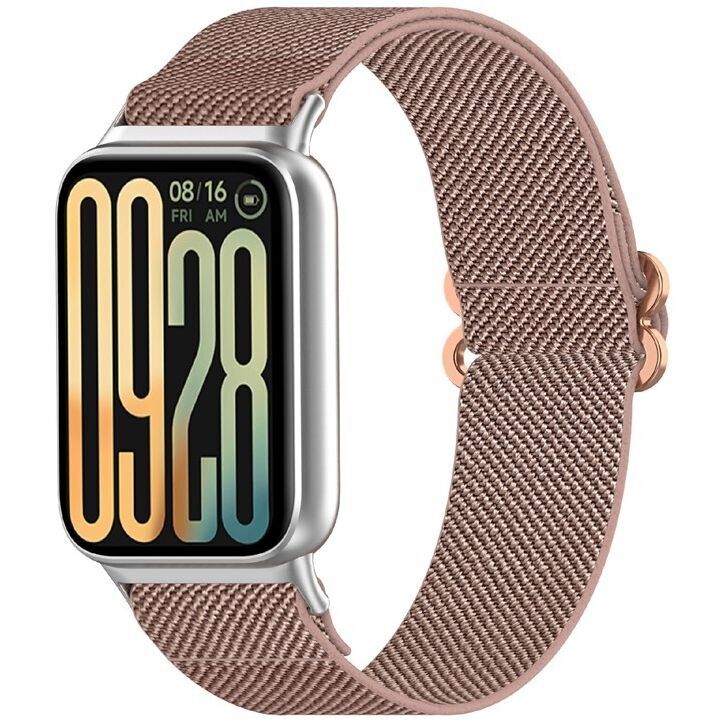 Ремешок Deexe Knitted Strap для Xiaomi Redmi Watch 4 / 5 / Mi Smart Band 8 Pro / Band 9 Pro - Rose Pink: фото 2 из 9