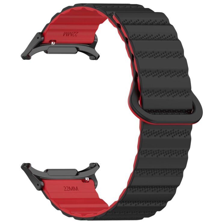 Ремешок Deexe Magnetic Strap для Samsung Galaxy Watch Ultra (47mm) - Black / Red: фото 3 из 7