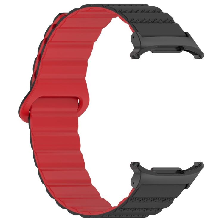 Ремешок Deexe Magnetic Strap для Samsung Galaxy Watch Ultra (47mm) - Black / Red: фото 4 из 7