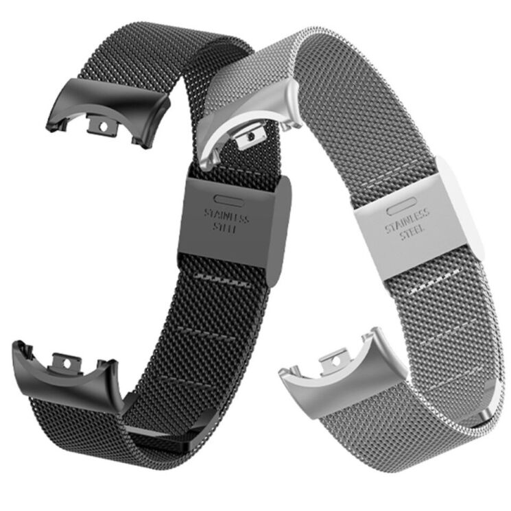 Ремешок Deexe Milanese Bracelet для Xiaomi Mi Smart Band 8 / 9 - Silver: фото 5 из 8