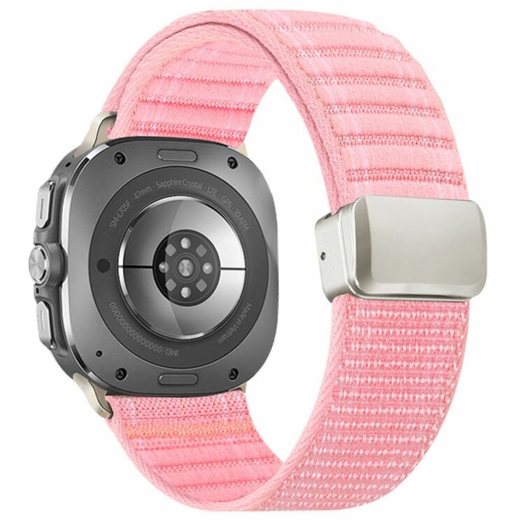 Ремешок Deexe Nylon Strap для Samsung Galaxy Watch Ultra (47mm) / Ultra (2025) - Pink (358072P) Ремешок Deexe Nylon Strap для Samsung Galaxy Watch Ultra (47mm) / Ultra (2025) - Pink: фото 1 из 5