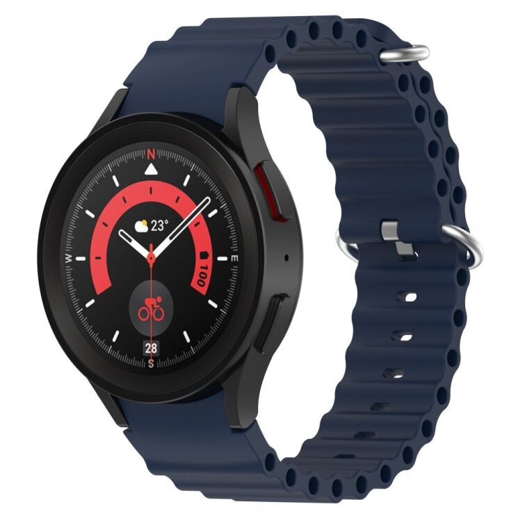 Ремешок Deexe Ocean Strap для Samsung Galaxy Watch 4 / 5 / 6 / 7 / FE (40mm) - Army Green: фото 5 из 7
