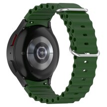 Ремешок Deexe Ocean Strap для Samsung Galaxy Watch 4 / 5 / 6 / 7 / FE (40mm) - Army Green: фото 1 из 7