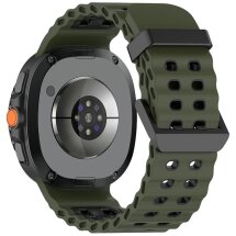 Ремінець Deexe Ocean Strap для Samsung Galaxy Watch 8 (40/44mm) / 8 Classic - Army Green / Black: фото 1 з 6