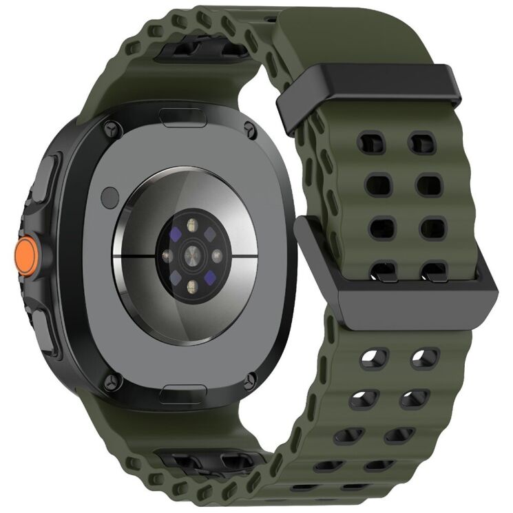 Ремешок Deexe Ocean Strap для Samsung Galaxy Watch 8 (40/44mm) / 8 Classic - Army Green / Black (384117GB) Ремешок Deexe Ocean Strap для Samsung Galaxy Watch 8 (40/44mm) / 8 Classic - Army Green / Black: фото 1 из 6