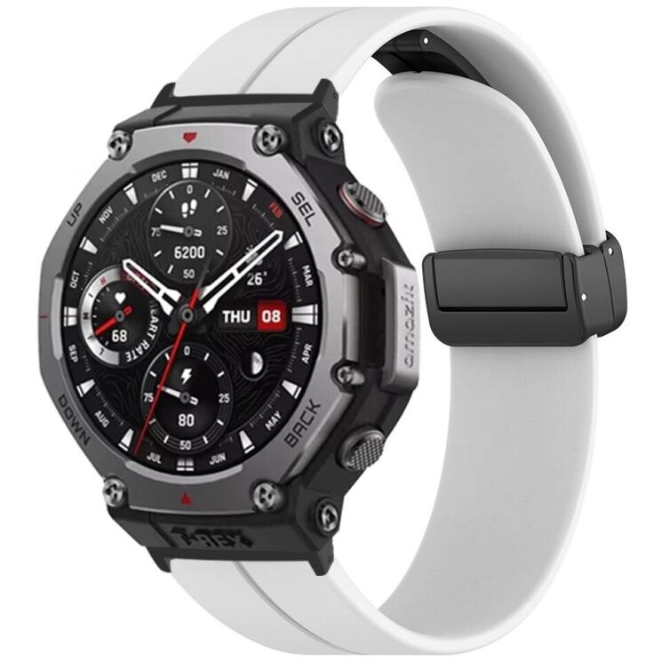 Ремінець Deexe Soft Line для Xiaomi Amazfit T-ReX 3 - White: фото 3 з 3