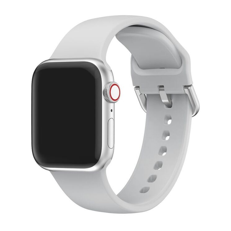 Ремінець Deexe Soft Silicone для Apple Watch 42 (Series 10) / 41 / 40 / SE 40 / 38 - Light Grey: фото 2 з 7