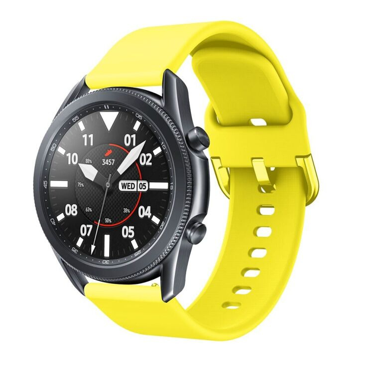 Ремешок Deexe Soft Silicone для&nbsp; Samsung Galaxy Watch 3 (45mm) - Yellow: фото 4 из 4