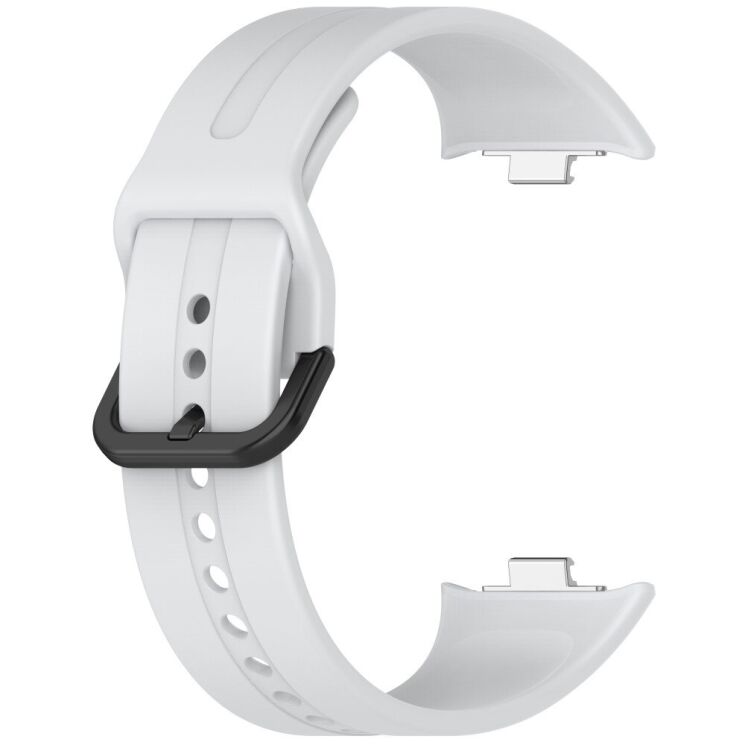 Ремешок Deexe Soft Silicone для Xiaomi Redmi Watch 4 / 5 / Mi Smart Band 8 Pro / Band 9 Pro - Light Grey: фото 2 из 9