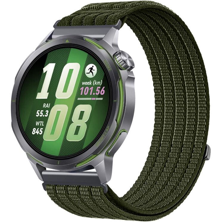 Ремінець Deexe Soft Weave для для годинників з шириною кріплення 18мм - Dark Green: фото 2 з 5