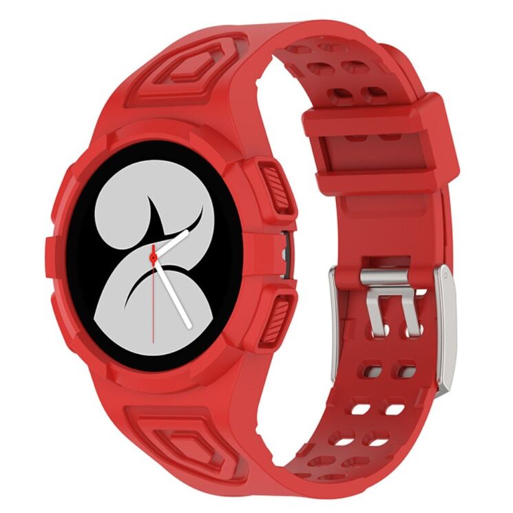 Ремінець Deexe Solid Color для Samsung Galaxy Watch 4 / 5 (44mm) - Red: фото 1 з 6