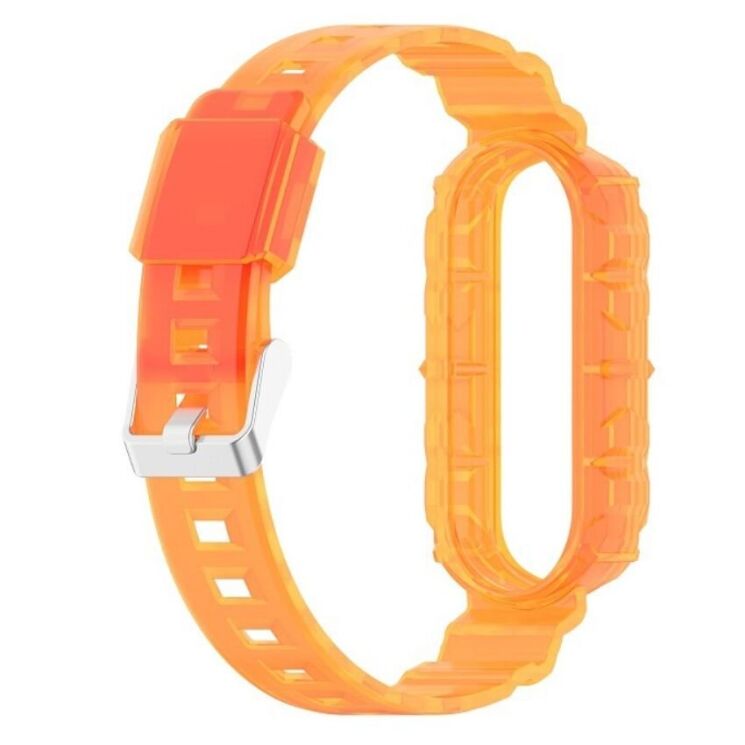 Ремешок Deexe Solid Color для Xiaomi Mi Band 5 / Mi Band 6 - Orange: фото 3 из 8