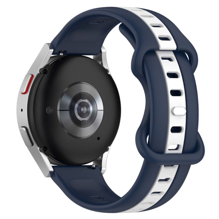Ремінець Deexe Sport Strap для годинників з шириною кріплення 20мм - Midnight Blue / White: фото 1 з 5