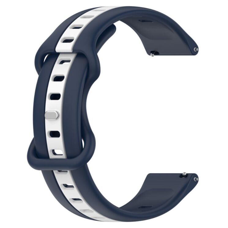 Ремінець Deexe Sport Strap для годинників з шириною кріплення 20мм - Midnight Blue / White: фото 3 з 5