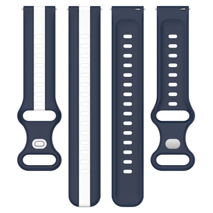 Ремінець Deexe Sport Strap для годинників з шириною кріплення 20мм - Midnight Blue / White: фото 5 з 5