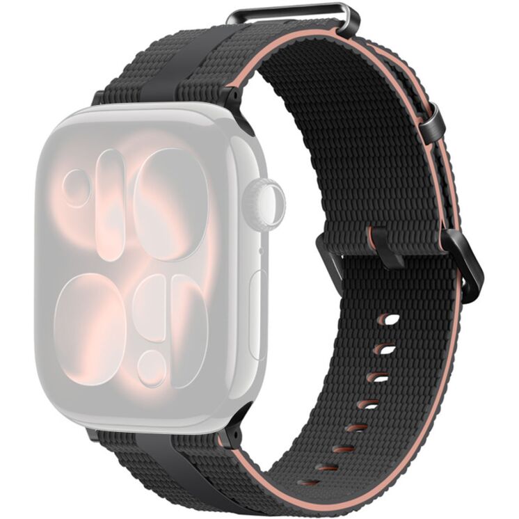 Ремінець Reframe Sport Linear для Apple Watch 46 / 45 / 44 / SE 44 / 42 (Series 1-3) / Ultra / Ultra 2 / Ultra 3 - Black / Pink: фото 1 з 5
