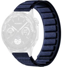 Ремешок Reframe Suede Leather для часов с шириной крепления 22мм - Navy Blue: фото 1 из 8