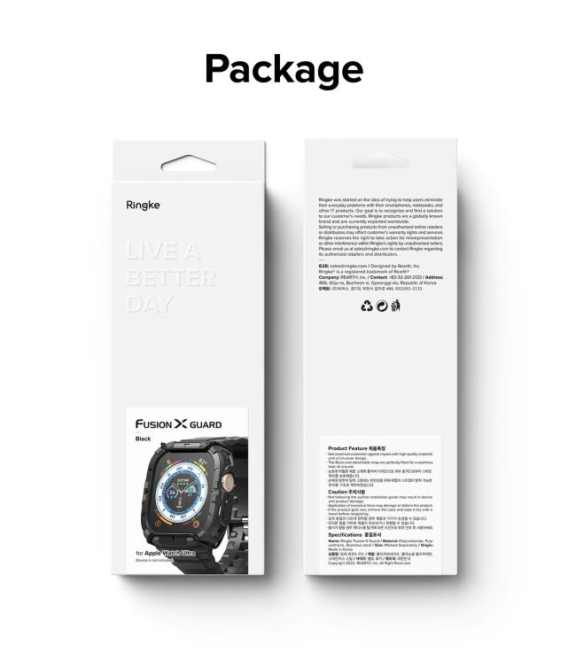 Ремінець RINGKE Fusion X Guard для Apple Watch Ultra / Ultra 2 / Ultra 3 (49mm) - Black: фото 15 з 15