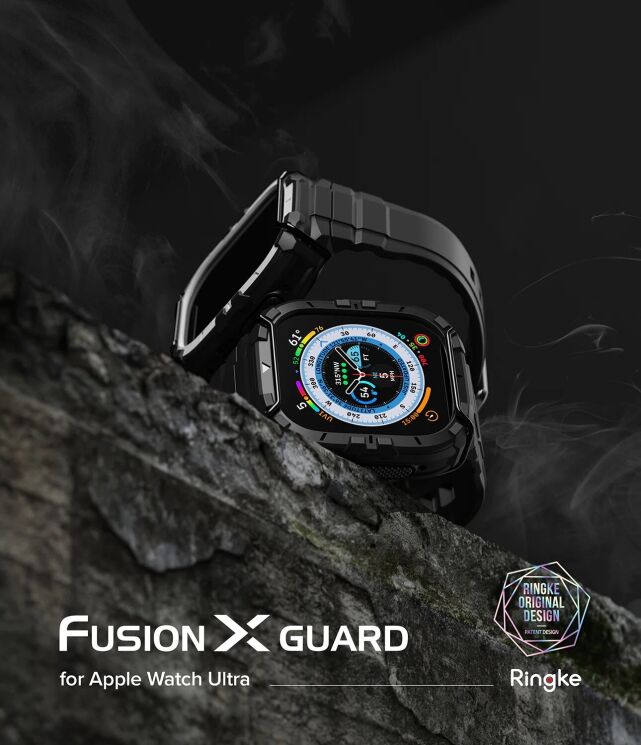 Ремінець RINGKE Fusion X Guard для Apple Watch Ultra / Ultra 2 / Ultra 3 (49mm) - Black: фото 2 з 15