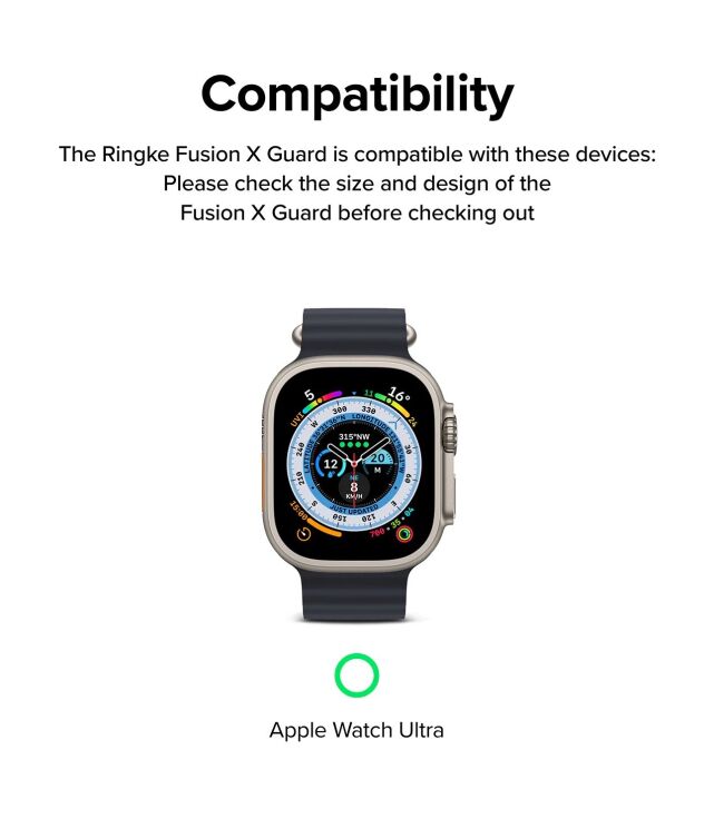 Ремінець RINGKE Fusion X Guard для Apple Watch Ultra / Ultra 2 / Ultra 3 (49mm) - Black: фото 3 з 15