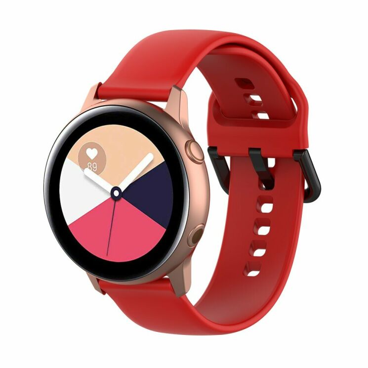 Ремінець UniCase Silicone Strap для Samsung Watch Active / Active 2 40mm / Active 2 44mm - Red: фото 1 з 3